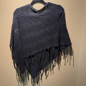 Black lacy over head shawl